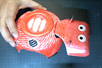 PSPどんぶりとトレーで作る赤べこ